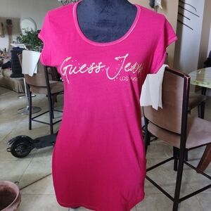 GUESS Jeans Y2K Women's fitted T-shirt Size XL